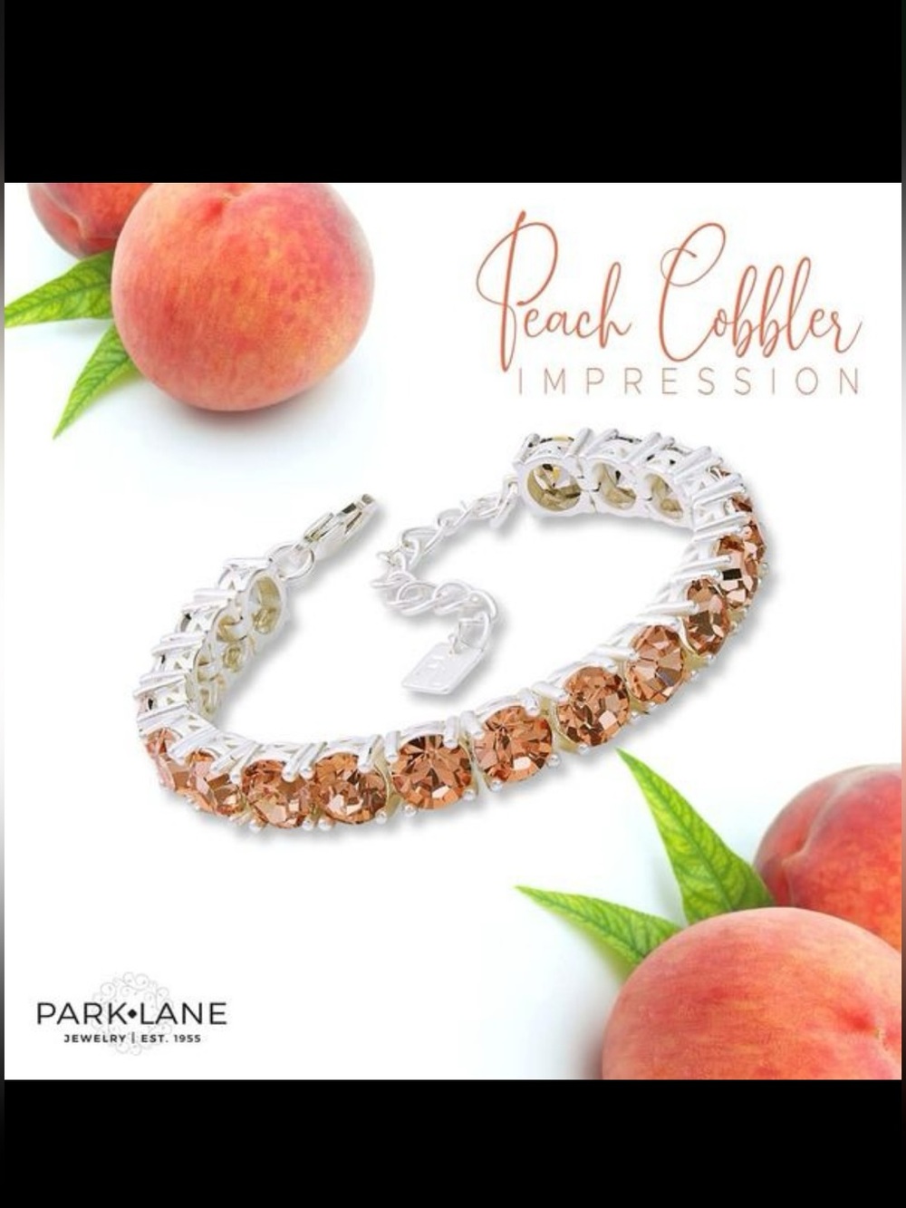 Park Lane Limited Edition Peach Cobbler Impression Bracelet NWT